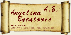 Angelina Bucalović vizit kartica